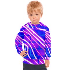 Pop Art Neon Wall Kids  Hooded Pullover by essentialimage365