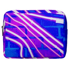 Pop Art Neon Wall Make Up Pouch (large) by essentialimage365