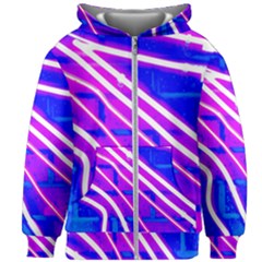 Pop Art Neon Wall Kids  Zipper Hoodie Without Drawstring by essentialimage365