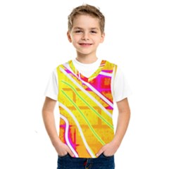 Pop Art Neon Wall Kids  Basketball Tank Top by essentialimage365