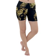 Bud Gilt  Lightweight Velour Yoga Shorts by MRNStudios