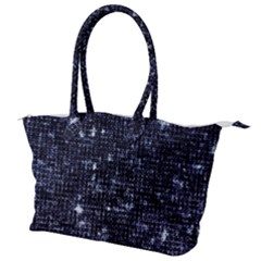 Geometric Dark Blue Abstract Print Pattern Canvas Shoulder Bag by dflcprintsclothing