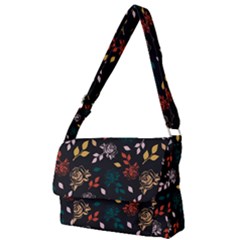 Rose Floral Full Print Messenger Bag (l) by tmsartbazaar