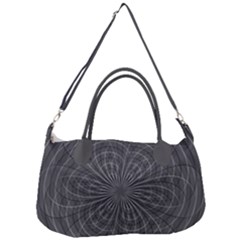 Abstract Spirals, Spiral Abstraction, Gray Color, Graphite Removal Strap Handbag