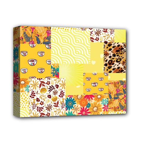 Yellow Floral Aesthetic Deluxe Canvas 14  X 11  (stretched) by designsbymallika