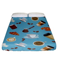 Coffee Time Fitted Sheet (king Size) by SychEva