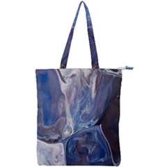Abstract Blue Double Zip Up Tote Bag