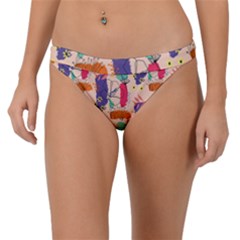 Minimal Floral Art Band Bikini Bottom by designsbymallika