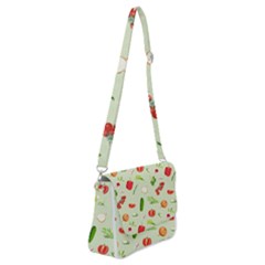 Seamless Pattern With Vegetables  Delicious Vegetables Shoulder Bag With Back Zipper by SychEva