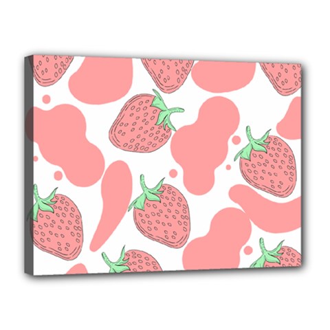 Strawberry Cow Pet Canvas 16  X 12  (stretched) by Magicworlddreamarts1