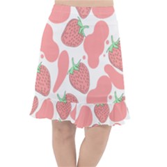 Strawberry Cow Pet Fishtail Chiffon Skirt by Magicworlddreamarts1