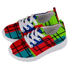 Colorful Rectangle Boxes Kids  Lightweight Sports Shoes by Magicworlddreamarts1
