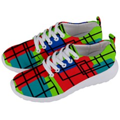 Colorful Rectangle Boxes Men s Lightweight Sports Shoes by Magicworlddreamarts1