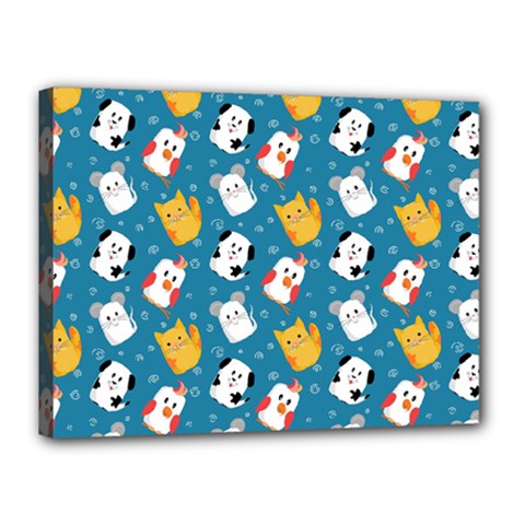 Funny Pets Canvas 16  X 12  (stretched) by SychEva