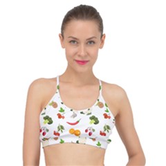 Fruits, Vegetables And Berries Basic Training Sports Bra by SychEva