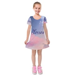 Blessed Kids  Short Sleeve Velvet Dress by designsbymallika