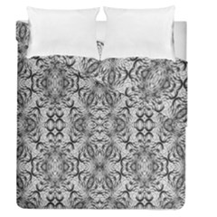 Black And White Ornate Pattern Duvet Cover Double Side (queen Size) by dflcprintsclothing