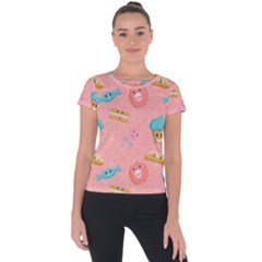 Toothy Sweets Short Sleeve Sports Top  by SychEva