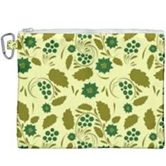 Folk Flowers Art Pattern Floral  Canvas Cosmetic Bag (xxxl) by Eskimos