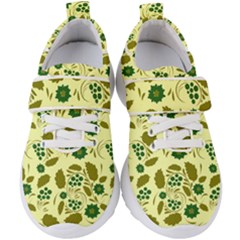 Folk Flowers Art Pattern Floral  Kids  Velcro Strap Shoes by Eskimos