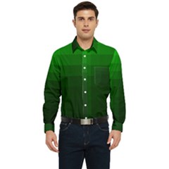 Zappwaits-green Men s Long Sleeve Pocket Shirt  by zappwaits