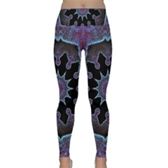 Framed Mandala Lightweight Velour Classic Yoga Leggings by MRNStudios