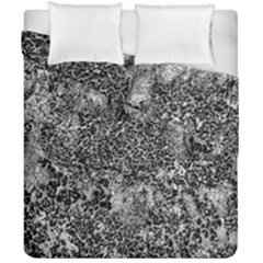 Grey And White Grunge Camouflage Abstract Print Duvet Cover Double Side (california King Size) by dflcprintsclothing