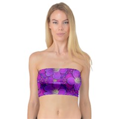 Fantasy Flowers In Paradise Calm Style Bandeau Top by pepitasart