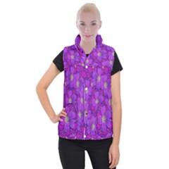 Fantasy Flowers In Paradise Calm Style Women s Button Up Vest by pepitasart