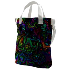 Brain Melt Canvas Messenger Bag by MRNStudios
