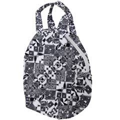 Black And White Geometric Print Travel Backpacks by dflcprintsclothing