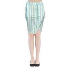 Green Stripes Midi Wrap Pencil Skirt by designsbymallika