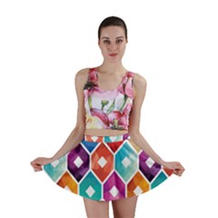 Hexagonal Color Pattern Mini Skirt by designsbymallika