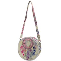 Boho Dreamcatcher Love Crossbody Circle Bag by designsbymallika