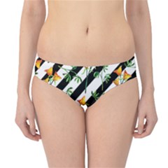 Orange Stripes Love Hipster Bikini Bottoms by designsbymallika