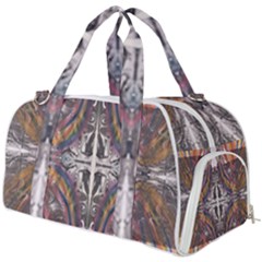 Mixed Media Symmetry Burner Gym Duffel Bag by kaleidomarblingart