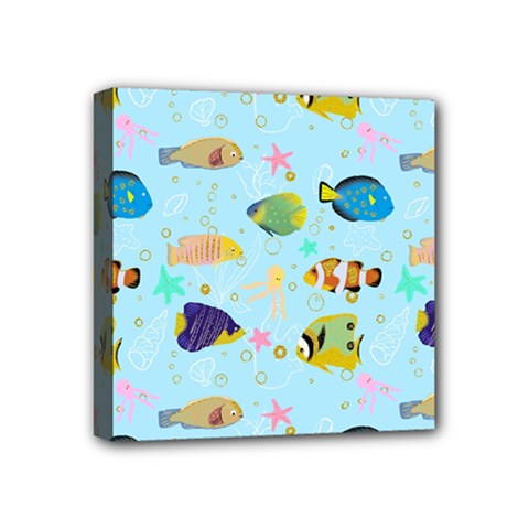 Underwater World Mini Canvas 4  X 4  (stretched) by SychEva