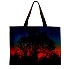 Sunset Colorful Nature Scene Zipper Mini Tote Bag by dflcprintsclothing