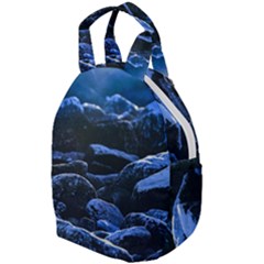 Big Rocks Illuminated By Sunlight Print Travel Backpacks by dflcprintsclothing