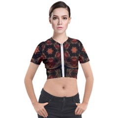 Mrn Medallion Short Sleeve Cropped Jacket by MRNStudios