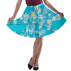 Pop Art Neuro Light A-line Skater Skirt by essentialimage365