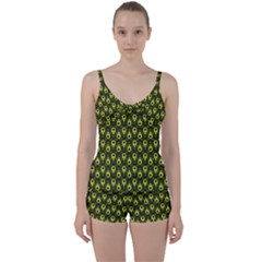 Avocados Tie Front Two Piece Tankini by Sparkle