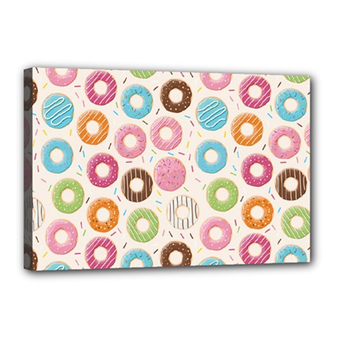 Donuts Love Canvas 18  X 12  (stretched) by designsbymallika