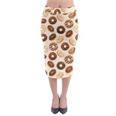 Chocolate Donut Love Midi Pencil Skirt by designsbymallika