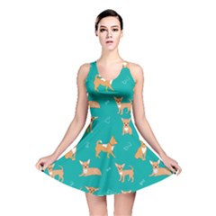 Cute Chihuahua Dogs Reversible Skater Dress by SychEva