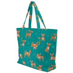 Cute Chihuahua Dogs Zip Up Canvas Bag by SychEva
