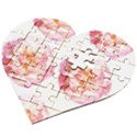 Roses Repeats I Wooden Puzzle Heart View2