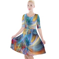 Colorful Thoughts Quarter Sleeve A-line Dress