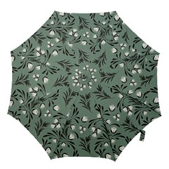 Folk Flowers Pattern Hook Handle Umbrellas (medium) by Eskimos