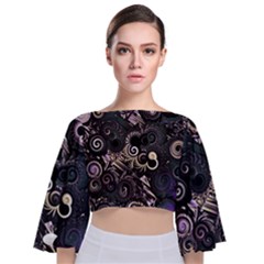 Whirligig Tie Back Butterfly Sleeve Chiffon Top by MRNStudios